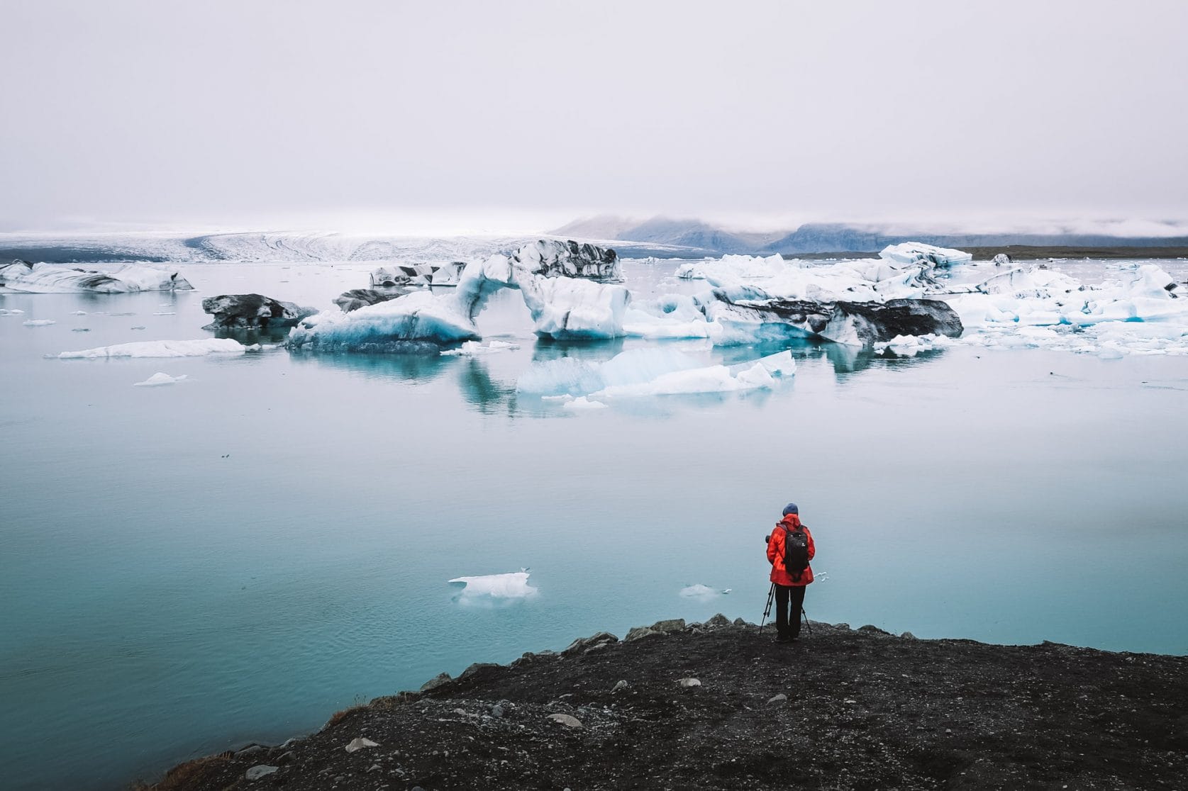 IJsbergen in de gletsjerlagune Jökulsárlón