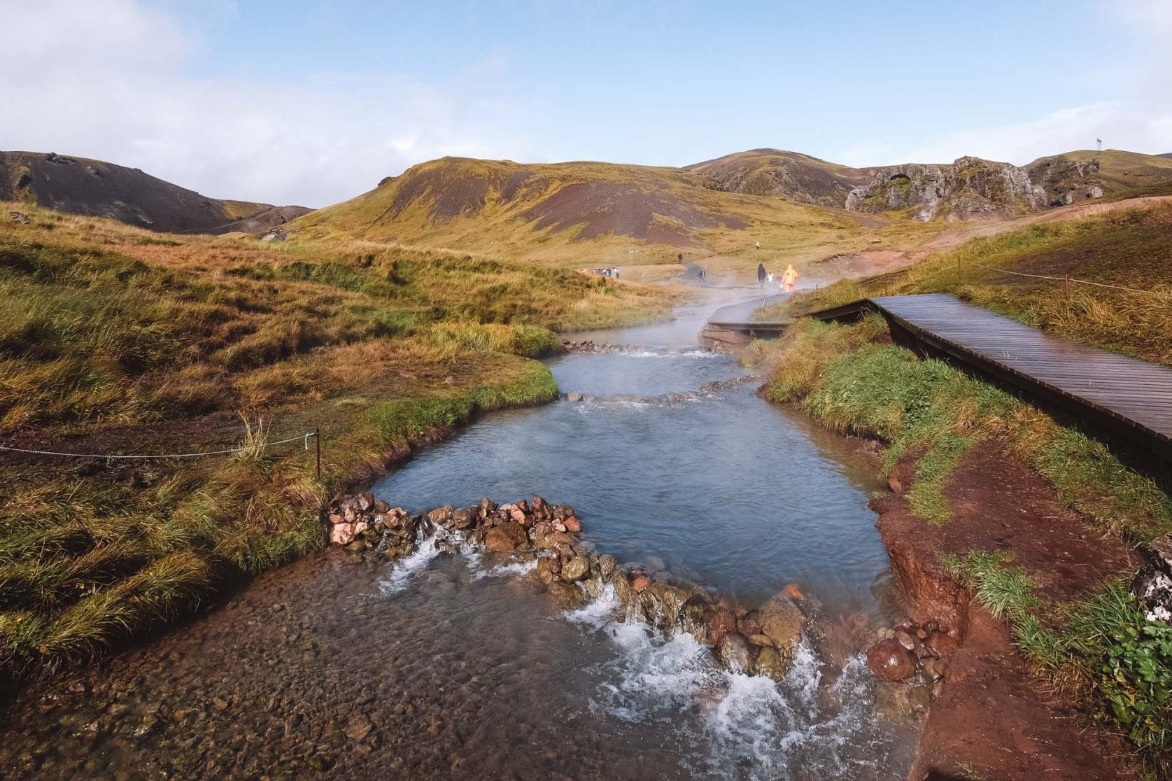 Warmwaterbeek in Reykjadalur
