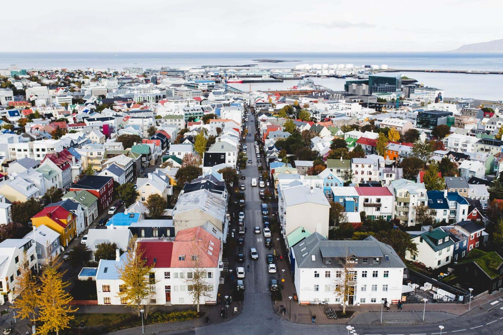 Uitzicht over Reykjavik